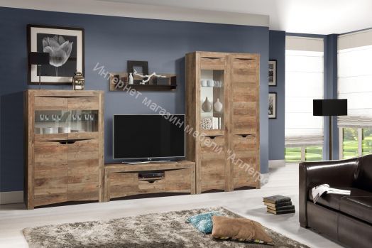 Тумба под ТВ 33.17 Лючия, Бетон пайн белый/Венге