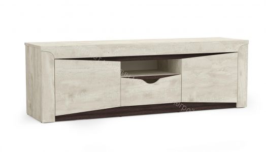 Тумба под ТВ 33.17 Лючия, Бетон пайн белый/Венге