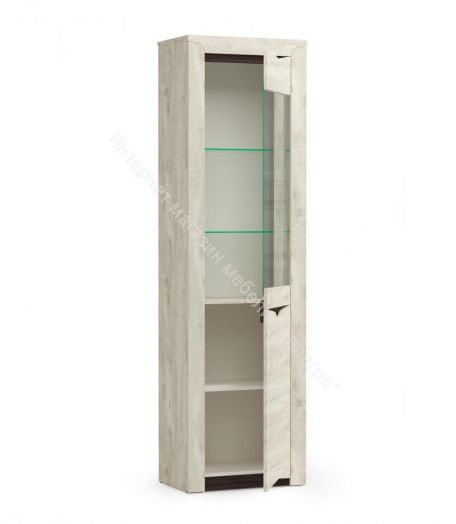 Шкаф - пенал 33.14 - 01 Лючия, Бетон пайн белый/Венге