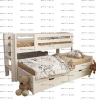 Кровать двухъярусная выкатная Меган №8W, любые размеры