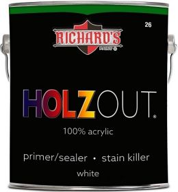 Краска Блокирующая Пятна Richards Paint Holzout 26 3.8л Белая, Грунтовочная / Ричардс