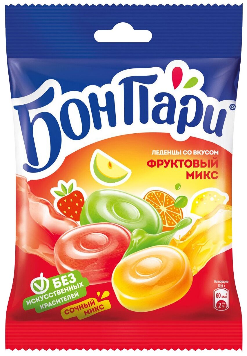 БОН ПАРИ леденцы Фруктовый Микс 75гр