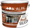 Краска Фасадная Alpa Profi Silicon 9л Силиконовая, Белая, Матовая для Наружных Работ / Альпа.