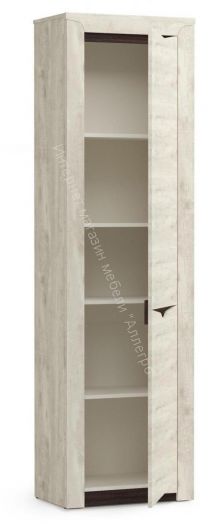 Шкаф - пенал 33.14 Лючия, Бетон пайн белый/Венге