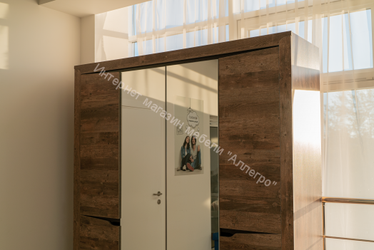 Шкаф для одежды 33.01 Лючия (4 - х дверный), Кейптаун/Венге