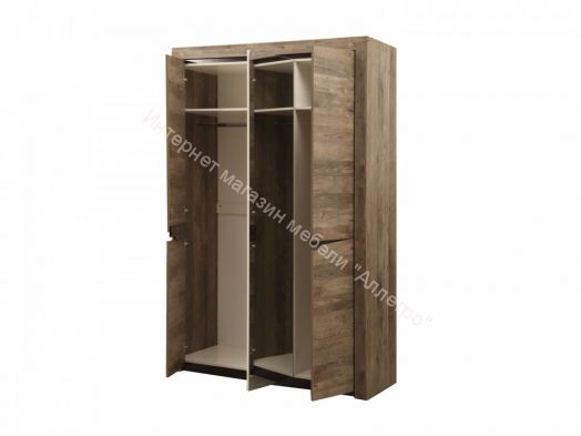 Шкаф для одежды 33.02 Лючия (3 - х дверный), Кейптаун/Венге