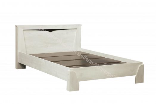 Кровать 33.08 - 02 Лючия c настилом (1600), Бетон пайн белый/Венге