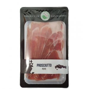 Прошутто Крудо с чёрным перцем Prosciutto Crudo Pepe San Marino 70 г - Сан-Марино