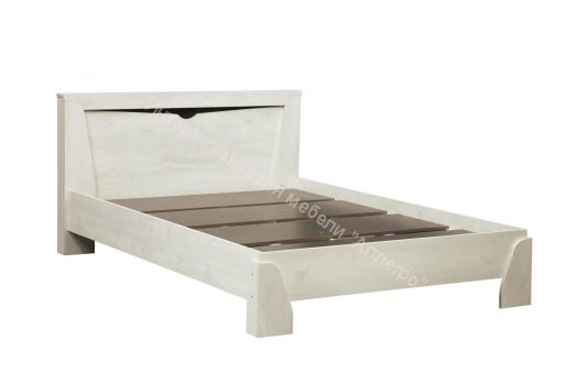 Кровать одинарная 33.07 Лючия с настилом (900), Бетон пайн белый/Венге