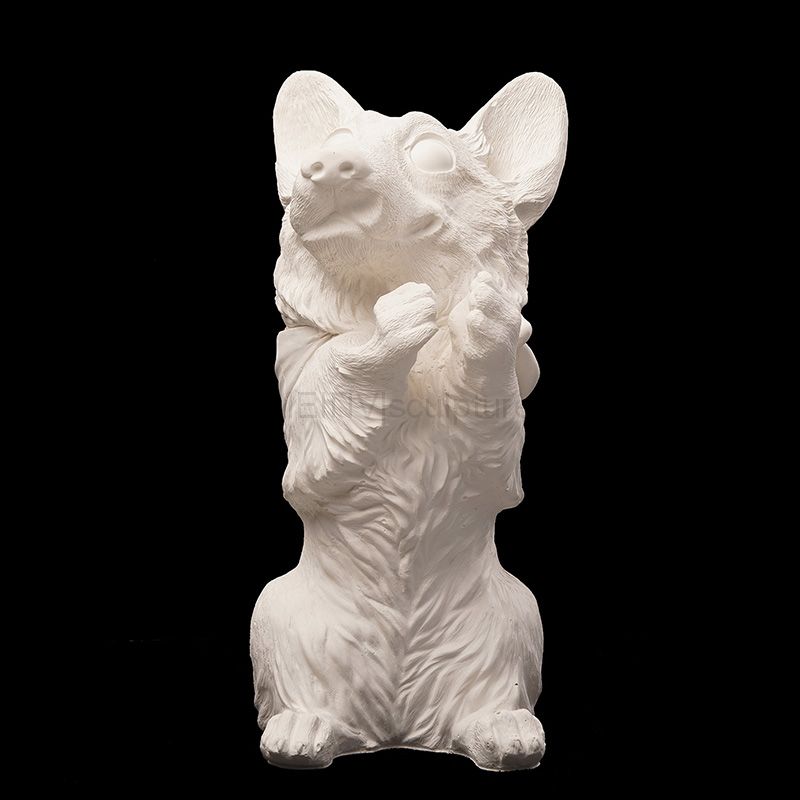 Собака Корги гипсовая статуя h 32 см