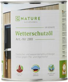 Защитное Масло Gnature 280 Wetterschutzol 0.375л 2304 для Наружных, Деревянных Фасадов.