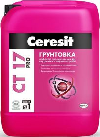 Грунтовка Глубокого Проникновения 1л Ceresit CT 17 Pro для Любых Минеральных Оснований / Церезит СТ 17