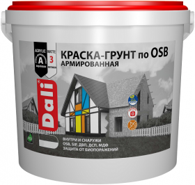 Краска-Грунт по OSB Dali 12кг Армированная, Белая / Дали ОСБ.