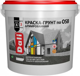 Краска-Грунт по OSB Dali 6кг Армированная, Белая / Дали ОСБ