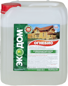 Огнебиозащита Экодом Огнебио 5кг Комплексная от Возгорания (II гр.) Бесцветная.