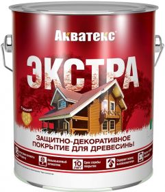 Антисептик Акватекс Экстра 9л Рябина для Дерева Шелковисто-Глянцевый для Внутренних и Наружных Работ.