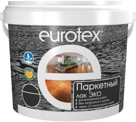 Лак Паркетный Eurotex Эко 0.8л Акриловый, без Запаха Глянцевый / Евротекс Эко.