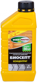 Биозащитный Состав Woodmaster Prof Биосепт 1кг Концентрат (1:9) для Древесины, Трудновымываемый,Фисташковый / Вудмастер Проф.