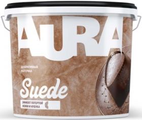 Декоративная Штукатурка Aura Dekor Suede 2.5кг Матовая с Эффектом Замши, Потертой Кожи, Нубука / Аура