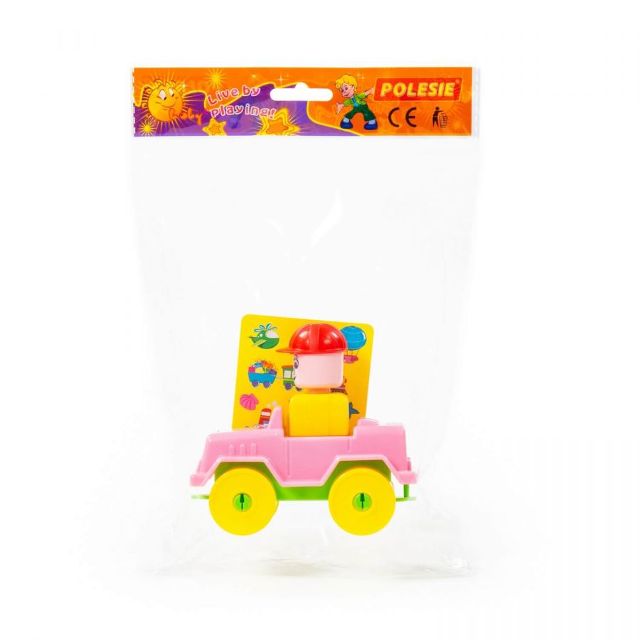 Конструктор "Юный путешественник" - Автомобиль-джип (9 элементов) (в пакете)