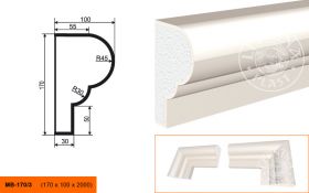 Фасадный Молдинг Lepninaplast МВ-170/3  В170хШ100хД2000 мм / Лепнинапласт