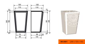 Фасадный Замок Lepninaplast ЗВ-200/1 В200хШ120хД130 мм / Лепнинапласт.
