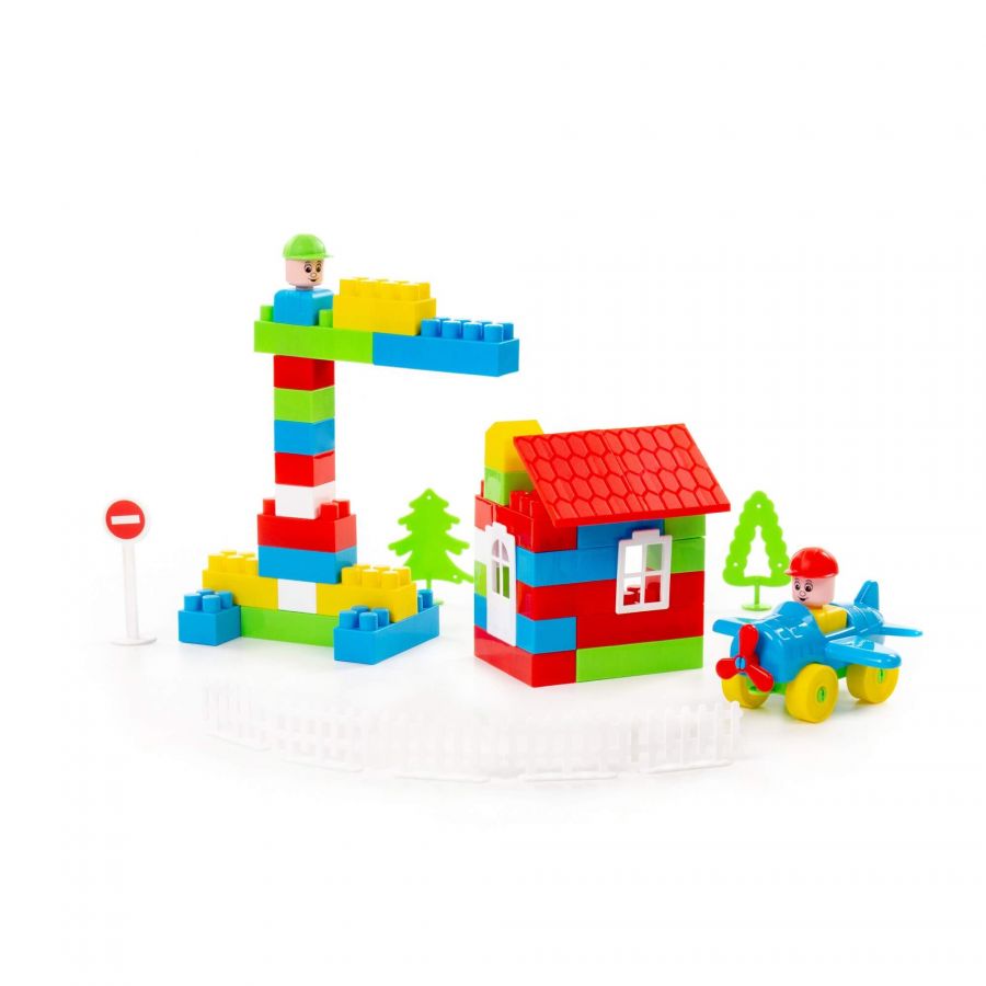 Конструктор "Строитель" (178 элементов) (в пакете)