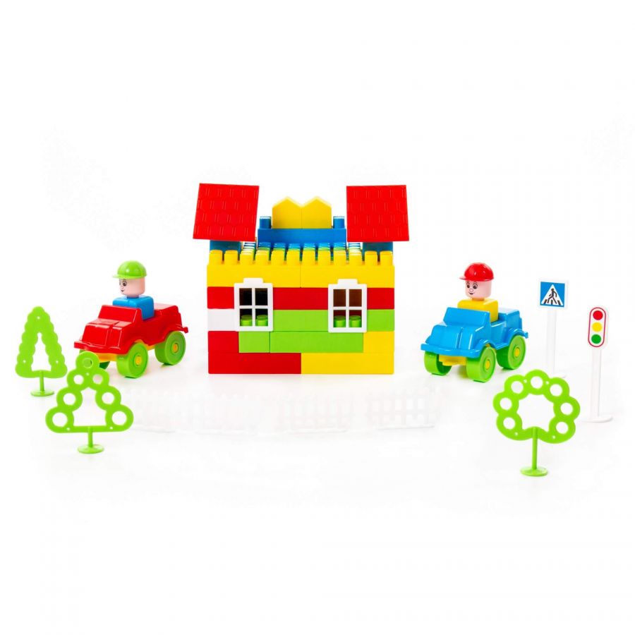 Конструктор "Строитель" (181 элемент) (в пакете)