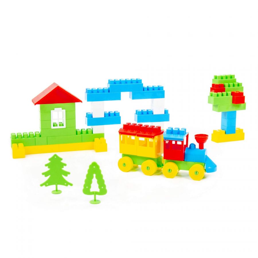 Конструктор "Строитель" (Макси-плюс, 350 элементов) (в мешке)