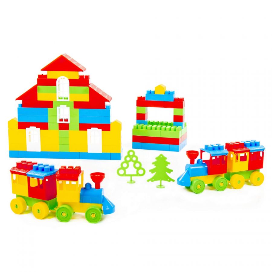 Конструктор "Строитель" (Макси, 253 элемента) (в мешке)