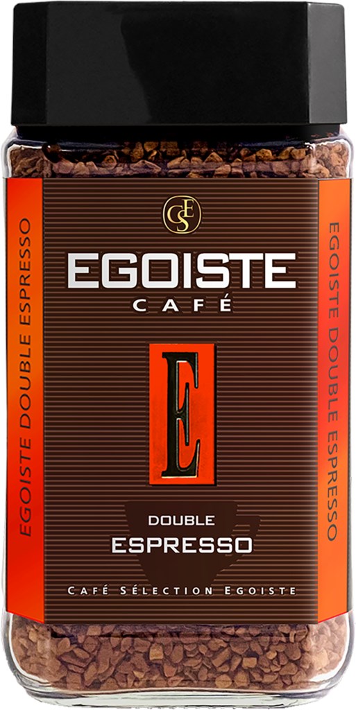 Кофе растворимый EGOISTE Double Espresso Freeze Jar сублимированный ст/б, 100г, Германия