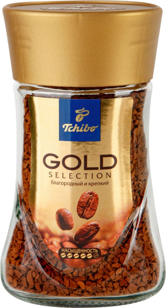 Кофе растворимый TCHIBO Gold Selection натуральный сублимированный, ст/б, 47.5 г Россия
