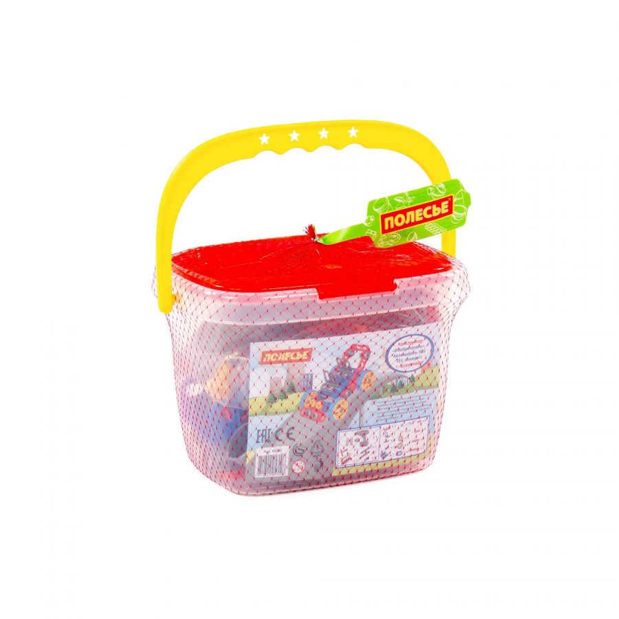 Конструктор "Изобретатель" - "Автомобиль №1" (91 элемент) + шуруповёрт (в ведёрке)