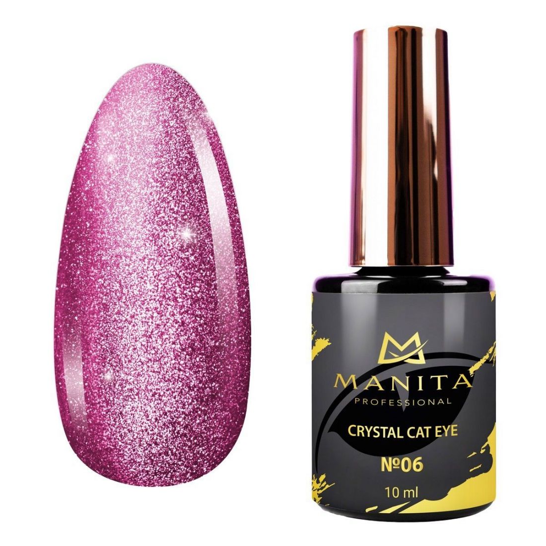 Гель лак MANITA PROFESSIONAL '"CRYSTAL CAT EYE" с эффектом кошачьего глаза №06  (10мл)