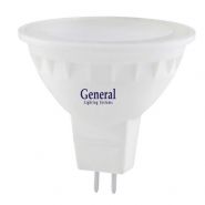 General MR16 GU5.3 8W 3000K 2K 50x50 пластик/алюм 650300