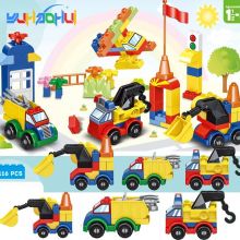 Конструктор совместимый с DUPLO 6 машин + ремонтник 116 деталей