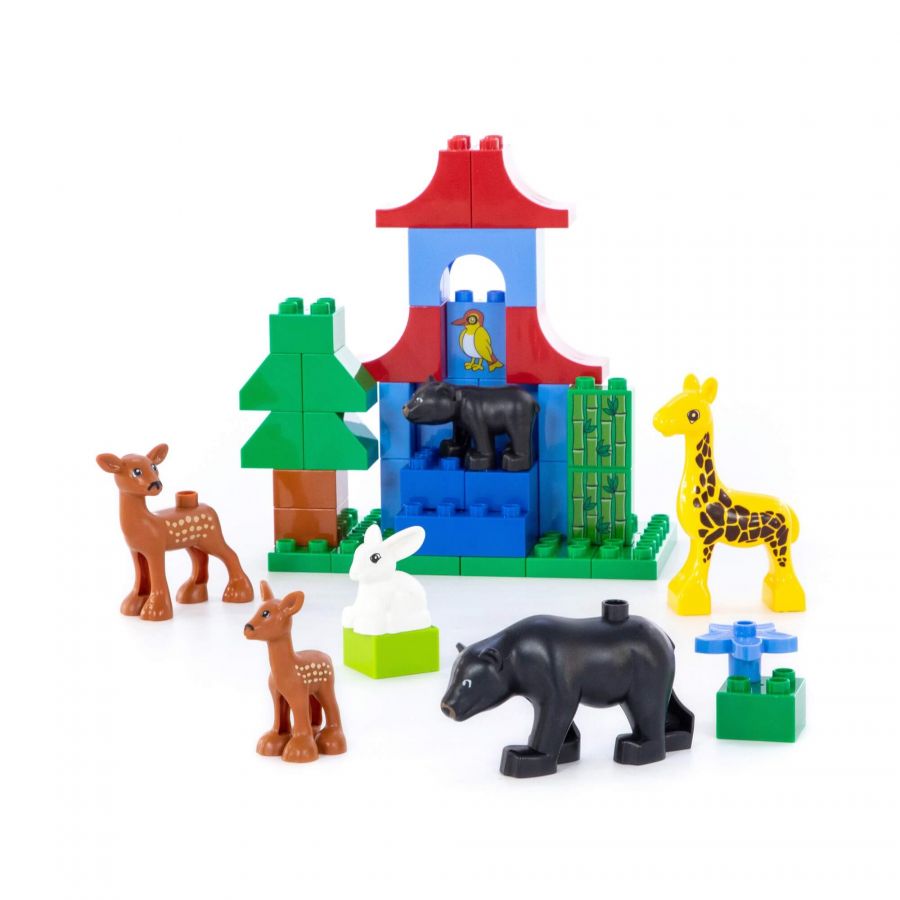 Конструктор "Макси" - "Зоопарк" (138 элементов) (в коробке)