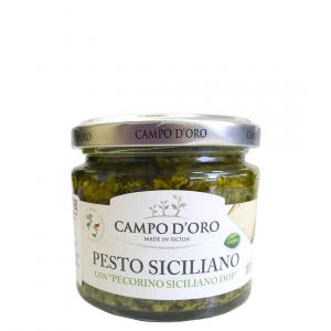 Соус Песто по-сицилийски с сыром Пекорино Campo d'Oro Pesto Siciliano con Pecorino 180 г - Италия