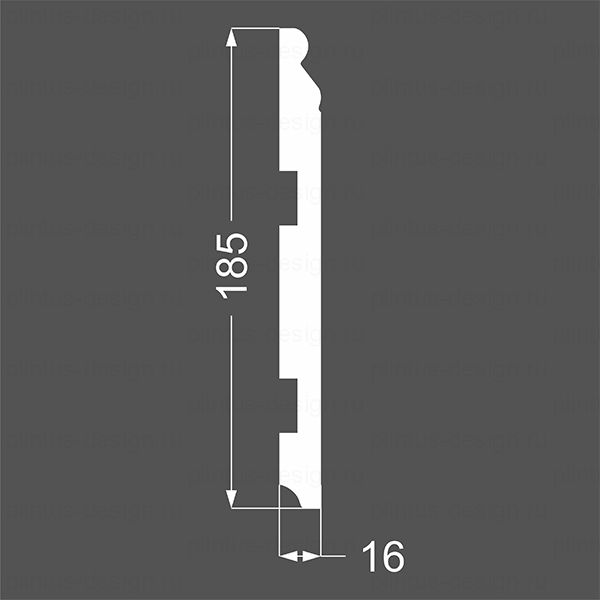 Плинтус DeArtio Р 19.185.16 под покраску