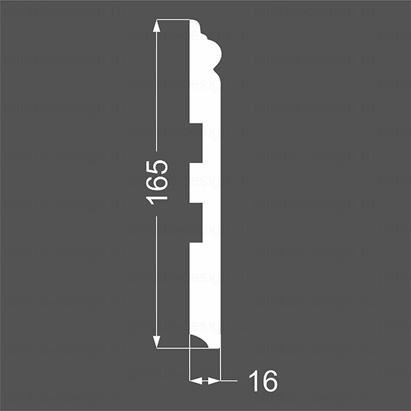 Плинтус DeArtio Р 21.165.16 под покраску