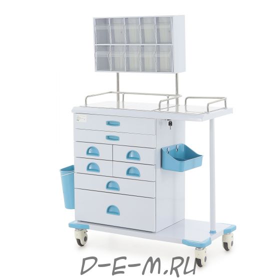 Cтолик реанимационный, анестезиологический AT003 (ТМ-011АН-00), тележка медицинская