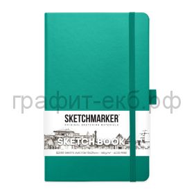 Блокнот А5 80л.нелин.Sketchmarker 140 г/м?  твердая обложка изумрудный 2314603SM