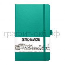 Блокнот А5 80л.нелин.Sketchmarker 140 г/м?  твердая обложка изумрудный 2314603SM