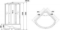 Душевая кабина Niagara Ultra 90x90 NG-908-01 с гидромассажем схема 12