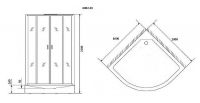 Душевая кабина Niagara Premium 100x100 NG-6002-01 без гидромассажа схема 3