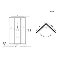 Душевая кабина Niagara Ultra 90x90 NG-301-01 с гидромассажем схема 13