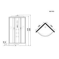 Душевая кабина Niagara Ultra 120x120 NG-7012-01 с гидромассажем схема 12