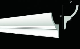 Профиль Decor-Dizayn DD508 Белая Лепнина Д2000хВ70хТ45 / Декор Дизайн.