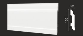 Плинтус Decor-Dizayn DD702 Белая Лепнина Д2000хВ150хТ22 / Декор Дизайн*