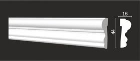Молдинг Decor-Dizayn DD400 Белая Лепнина Д2000хВ44хТ16 / Декор Дизайн.
